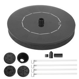 Solar Fountain Pump Water Spray Accessory Set Kit with 7Pcs Nozzle for Bird Bath Garden