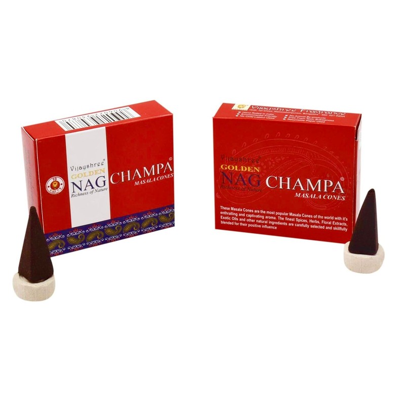 Vijayshree Golden Nag Champs Incense Cones Dhoop -Full Case-12 boxes