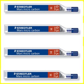 STAEDTLER Mars micro carbon 250 0.5mm H - Pencil lead refills - 4 Tubes / Packs (48 Leads) H