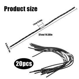 XIAQICA Pack of 20 F016800431 Trimmer Lines Brush Cutter AFS 23 to 37 Accessories Thread Replacement Thread for Grass Trimmer Mowing Line Each 37 cm x 3.5 mm (Black)