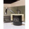 Mud Pie Kitchen Dish Bistro Sponge Holder Caddy, Black