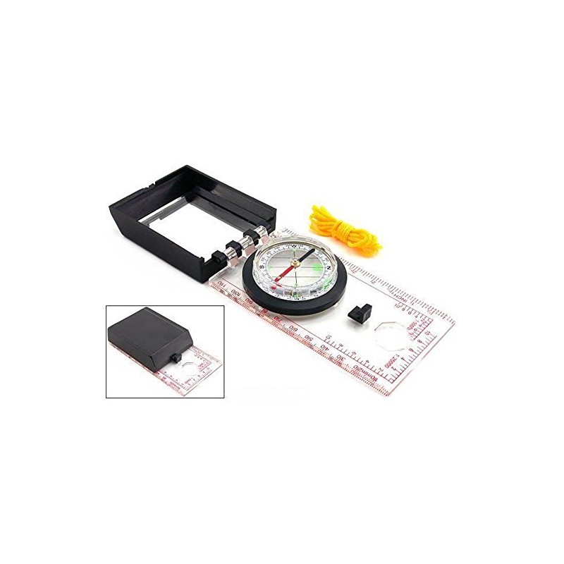 SE Map Compass Mirror Ruler Camping Hunting Engineer Tool