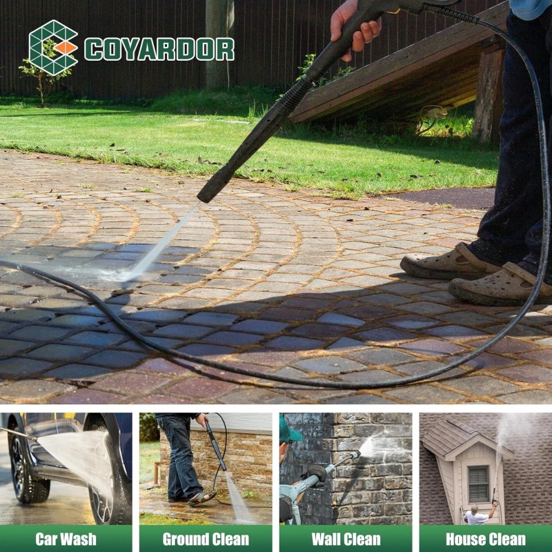 COYARDOR Pressure Washer Hose 25ft Kink Resistant Power Washing Replacement