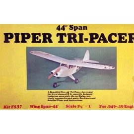Sterling Model Airplane Plans (RC-UC): Piper Tri-Pacer 44" Scale for .049-.10