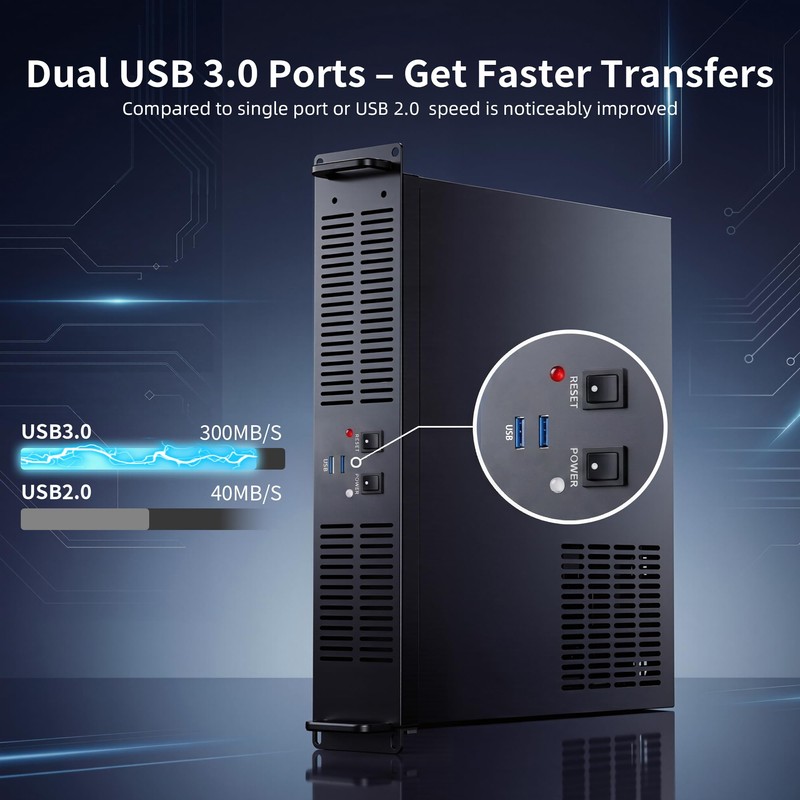 UTLGAMENG 2U Micro-ATX Rackmount Server Chassis, 4 PCIe Slots &