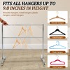 DoubleFill 3 Tier Universal Clothing Hanger Storage Rack Stainless Steel