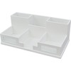 Victor Pure White Desktop Organizer, 4" x 5.5" x 10.4"