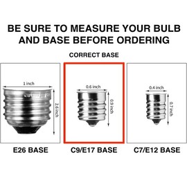 25 Pack Warm White C9 LED Replacement Bulbs Faceted Warm White LED Christmas Light Bulb 2 SMD LEDs in Each Bulb Fits E17 Socket Commercial Grade Indoor and Outdoor Use
