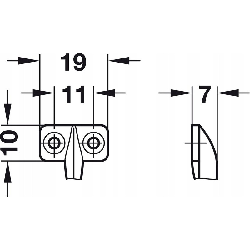 Hafele Opening limiter for furniture doors, cabinet door, door opening