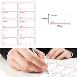 300 Pcs Freezer Labels Easy Peel Off, Food Labels Stickers, No Sticky Residue Fefrigerator Date Label Stickers(Red) (300)