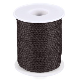 PATIKIL 2mm x 100feet Nylon String for Bracelets Braided Nylon Cord Nylon Thread for Wind Chime Beading Necklaces Blinds DIY Craft Jewelry Making, Coffee