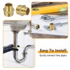 Flintronic 4PCS Brass Tap Valve Connector, G3/8 Inch Brass Double