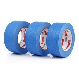 JIALAI HOME 3 Rolls Painters Tape 2 inch Bulk Painter Tape Blue Wide Roll, Blue Masking Tape, Blue Paint Tape 2 Inches x 60 Yards for General Purpose Walls Painting, Automotive | JIALAI HOME
