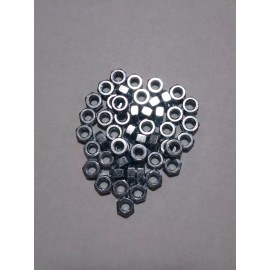 Stieg Machine Products 1/4"-20 Hex Nut, Grade 2, Zinc Plated, Pack of 50