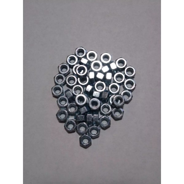 Stieg Machine Products 1/4"-20 Hex Nut, Grade 2, Zinc Plated,