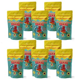 Hawaiian Gummy Bears with Li Hing & Lemon Peel – Sweet, Sour & Salty Island Candy Snack from Hawaii – Gluten Free Gummy Bears – 2.5 oz Bags, 10 Pack (Bulk)