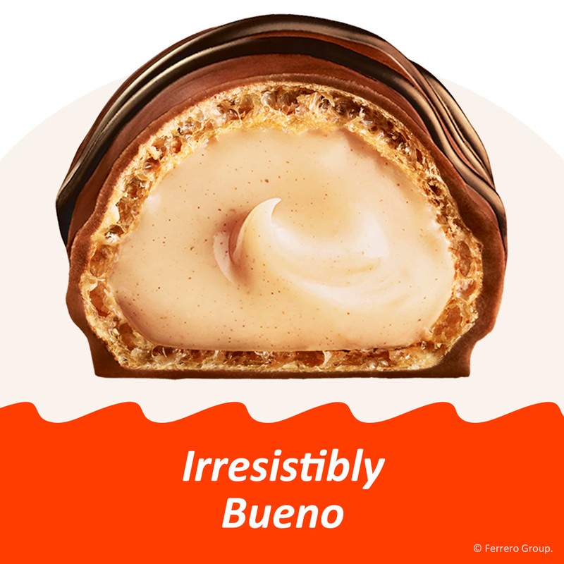 Kinder Bueno Milk Chocolate and Hazelnut Cream, 8 Pack, 4