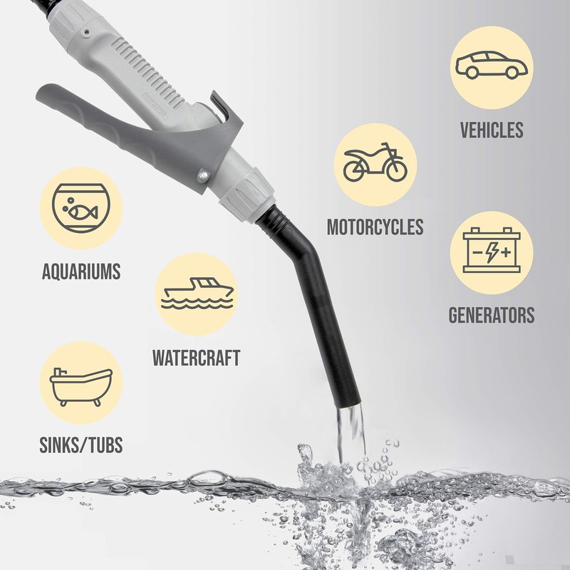 DEWAY Automatic Fuel Transfer Pump with Nozzle for Quick Flow