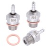 Hobbypark 70117 RC Medium Hot Glow Plugs No.4 N4 Platinum/Iridium