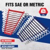 WORKPRO 2-Pack 12-Piece Magnetic Wrench Holder Set SAE&Metric Wrench Organizer