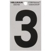 Hillman 840784 3" Black and Silver Reflective Poly-Film Adhesive Number