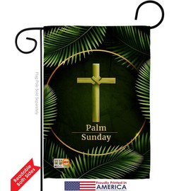 Ornament Collection Palm Sunday Garden Flag Pack Religious Faith Hope Grace Peace Dove Christian Religion Easter Vintage Applique House Decoration Banner Small Yard Gift Double-Sided, Made in USA