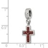 925 Sterling Silver Charm For Bracelet Preciosa Crystal Cross Religious