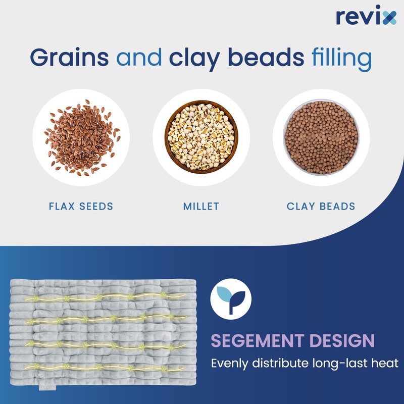 REVIX Microwave Heating Pad, 8 * 14" Flaxseeds Heating Pads