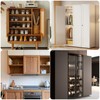 6 Pcs 110° Cabinet Hinges,304 Stainless Steel Kitchen Cupboard Hinges
