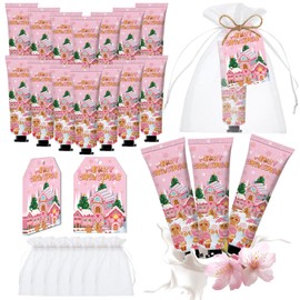Nlicrst 50 Sets Gingerbread Man Hand Cream Bulk Christmas Moisturizing Hand Lotion for Guests Baby Shower, Bridal Shower Thank You Gifts Travel Size, Christmas Holiday Stocking Stuffers