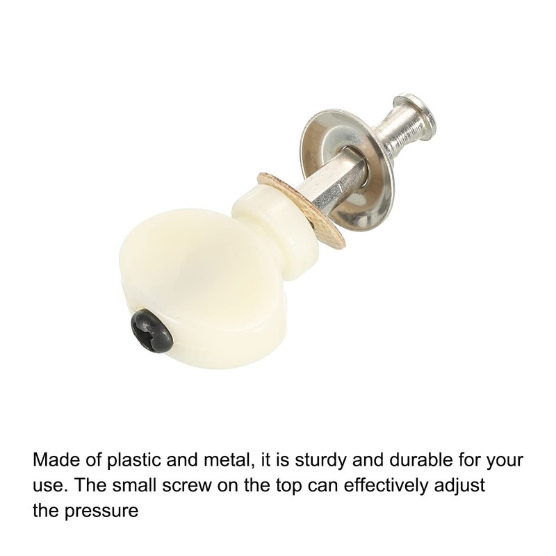 PATIKIL Ukulele Tuner Peg Pin Machine Tuner Plastic Metal White