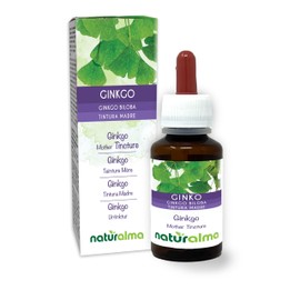 Ginkgo (Ginkgo biloba) Leaves Alcohol-Free Mother Tincture Naturalma - Liquid Extract Drops 60 ml - Food Supplement - Vegan