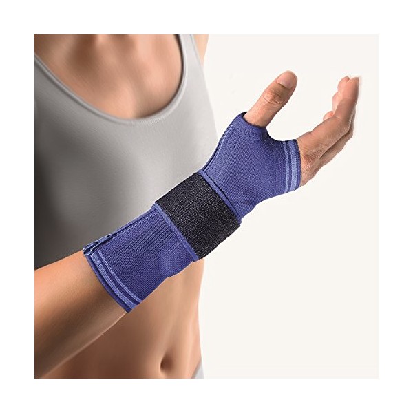 BORT 112620 MANUZIP® ECO, Hand Brace, Wrist Brace with Zipper, Carpal Tunnel, Arthritis, Sprain, After Cast (Blue, Medium, Left)
