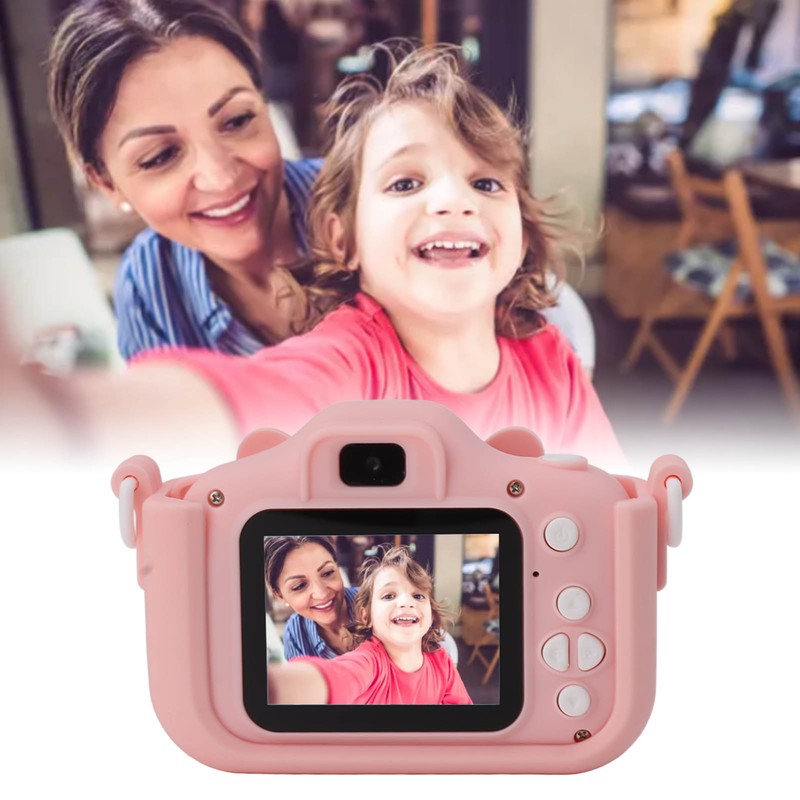 Kids Digital Camera with 32G Card Front Rear Lens 1080P