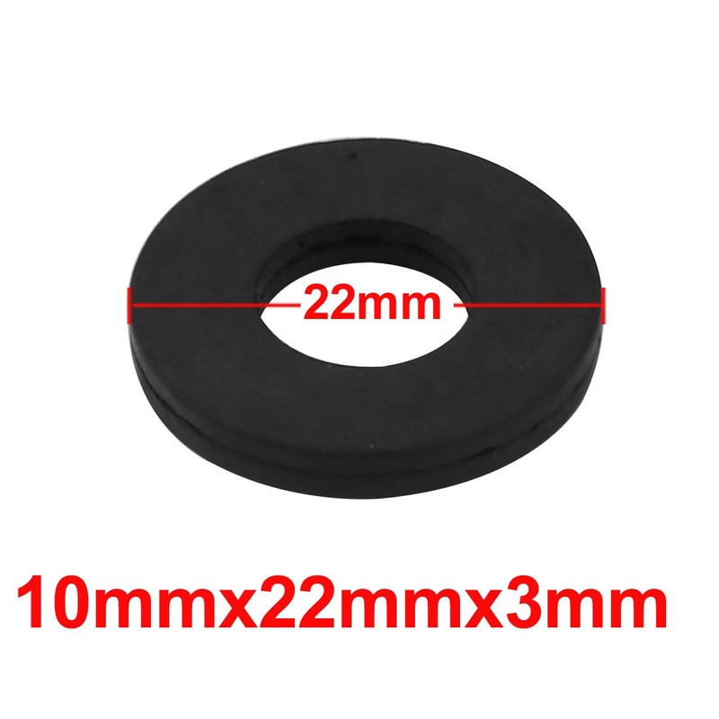 uxcell Rubber Flat Washers 22mm OD 10mm ID 3mm Thickness