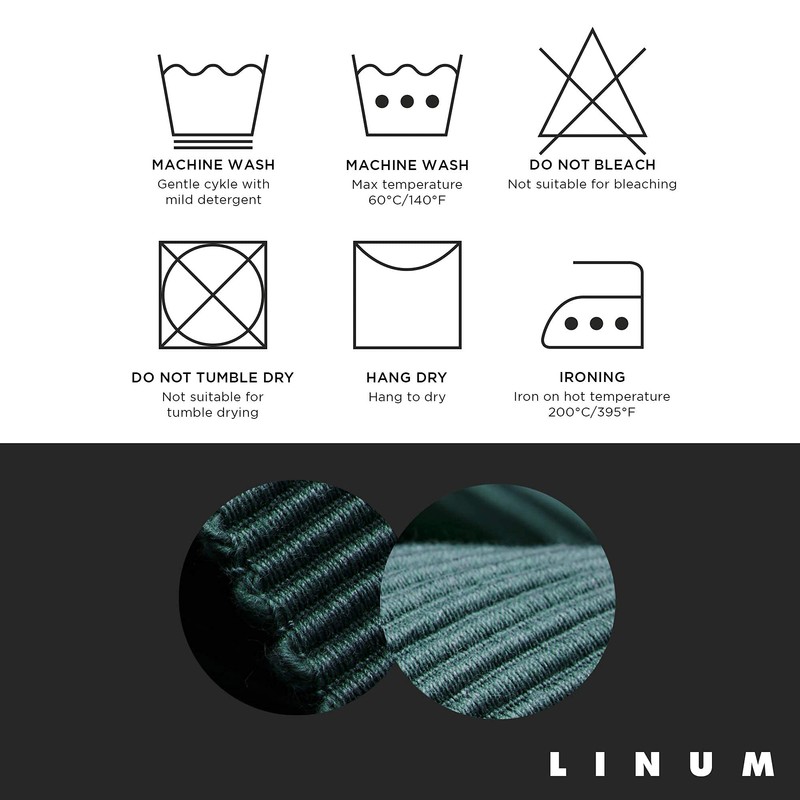 LINUM Plain Pack of 4 Placemats for Dining Table 35
