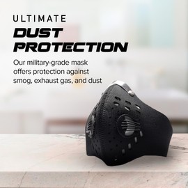 ECO-GEAR Anti Pollution Face Mask with Military Grade Protection | Anti Smoke, Exhaust Gas, Dust & Pollen