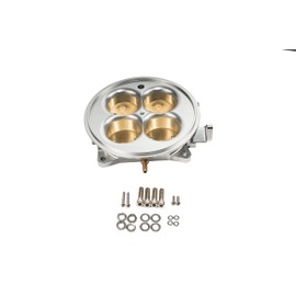 DEEPMOTOR Billet 2200 CFM 4500 Throttle Body 4 Barrel (Silver)