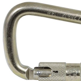 PeakWorks V860120 Carabiners, Zinc Plated Steel, 1" Gate Openning