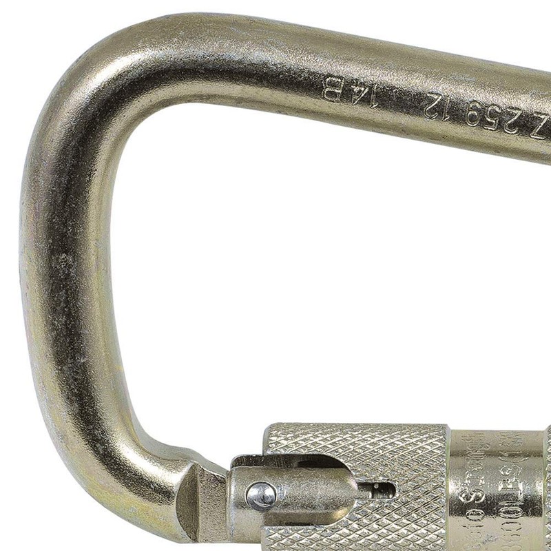 PeakWorks V860120 Carabiners, Zinc Plated Steel, 1" Gate Openning