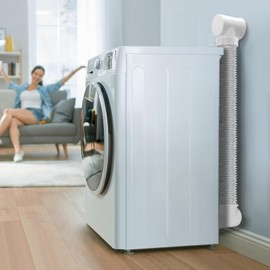 Dryer Vent Hose Duct Connector kit 90 Degree Elbow for Tight Space Short Snap Adapter,better than Magnetic Dryer Vent Connector