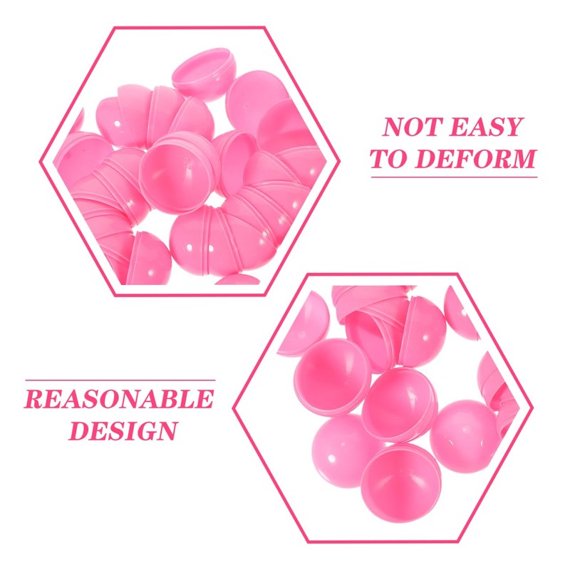 Didiseaon 50 Pcs Openable Raffle Balls, Pink PVC Lottery Capsules,