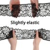 5 Yards Black Lace Trim Ribbon, 4 Inch Vintage Lace
