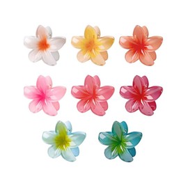 IYOU 6 Pcs Flower Hair Clips White Large Hair Clips Strong Hold Nonslip Jaw Clips for Women Thick Thin Hair