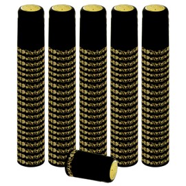 PVC Heat Shrink Capsules For Wine Bottles - 100 Count (Black With Gold)