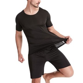 Lumaon Men's Seamless Cool Thin Short Sleeve Set / 루마온 남성 심리스 쿨 얇은 반팔세트