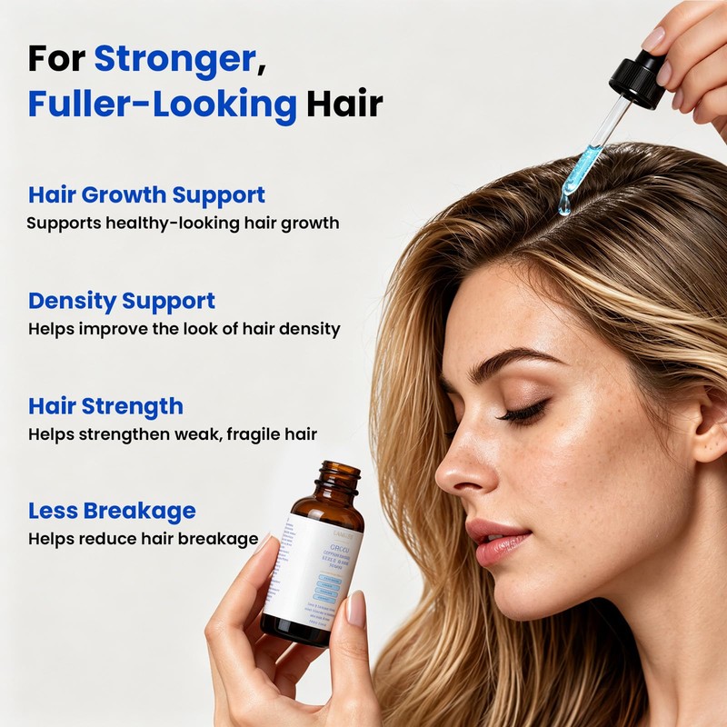 GHK-Cu Copper Peptide Serum for Hair Growth & Scalp Care,