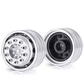 ZuoLan RC Trailer Front Rims Alloy Wheels Wheel Hubs Upgrades for 1:14th Tamiya RC Tractor Trailer Truck Car 2 Pieces