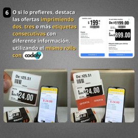 Etiquetas De Precios Con Oferta Para Impresora Portatil                                                                                               