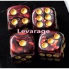 Levarage 0037 4 Dice Red Marble 0.5 inch Square dice